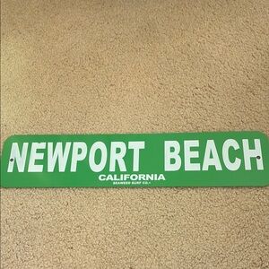 Green and White Newport Beach Decor Accent